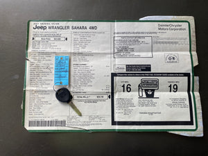 2001 Jeep Wrangler Sahara Manual